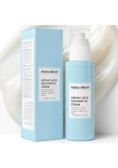 Maruderm Azelaik Asit%5 Cilt Bakım Kremi Kızarıklık, Lekelenme Ve Cilt Tonu Düzensizliğine Karşı, Meyan Kökü & Hyaluronik Asit İle, 200 Ml