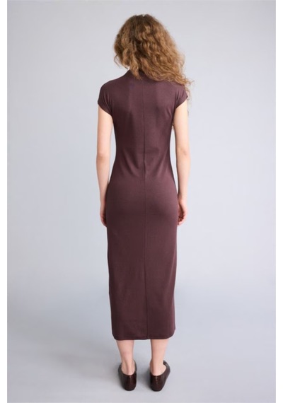 Defacto Bodycon Vücudu Saran Modal Maxi Elbise H0862ax26spbn320 Kahve-bn320