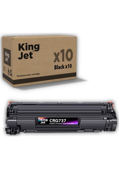 Kingjet Canon Uyumlu Crg-737 Standart Kapasiteli 10'lu Paket Çipli  Uyumlu Toneri Mf237w