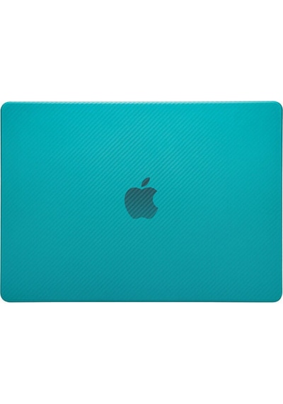 Arabulalaca Apple Uyumlu MacBook Pro 14 A2779 2023 Karbon Desenli Kılıf Yeşil