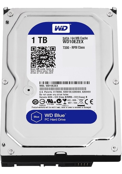 WD Blue WD10EZEX 3.5" 1 TB 7200 RPM 64 MB SATA 3 HDD