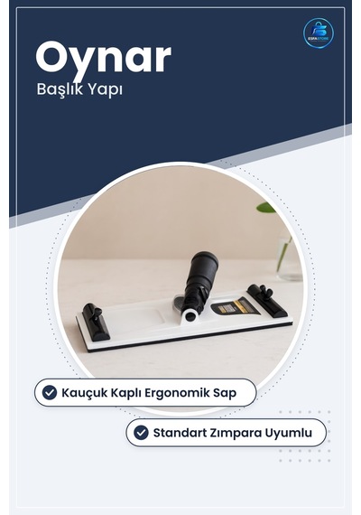 Oynar Saplı Zımpara Malaı Kauçuk Sap Plastik Gövde Ahşap Mobilya