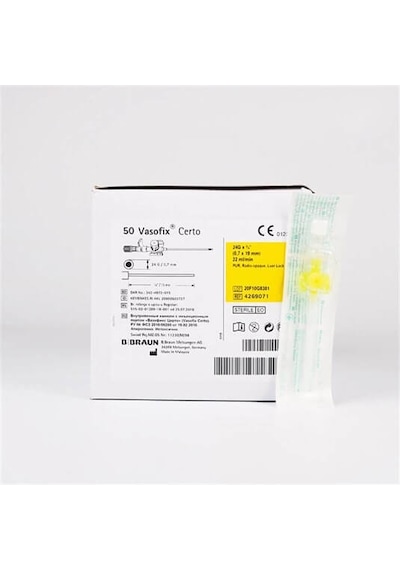 Vasofix B Braun Branül İntraket Sarı 24 G 50 Adet