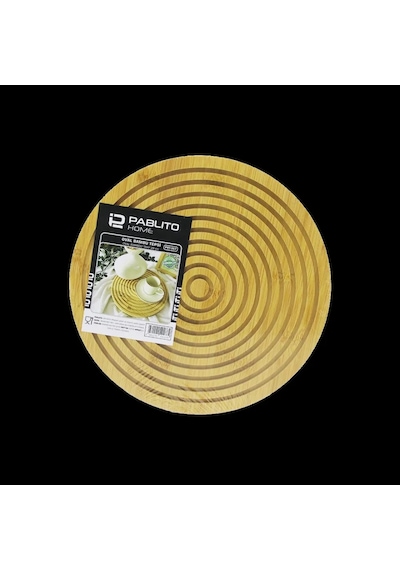 Jenerik Ahşap Bambu Sunum Tepsisi 28 Cm - Çift Taraflı