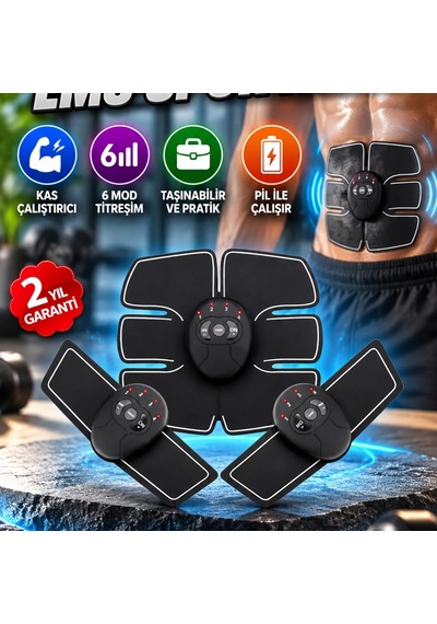 Ems Titreşimli Spor Ve Fitness Cihazı 6 Mod Kas Çalıştırıcı Taşınabilir 2025 Seri