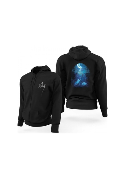 Alcest Ecailles De Lune Siyah Fermuarlı Limited Edition Kapşonlu Sweatshirt Siyah