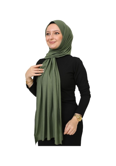 Modish Group Şal Tesettür Başörtüsü Premium Kumaş Eşarp Uzun Islami Giyim Viskon - Haki Haki