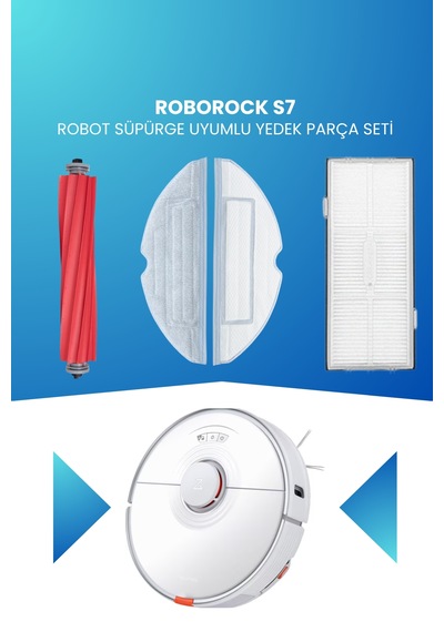 Roborock S7 Robot Süpürge Uyumlu Yedek Parça Seti