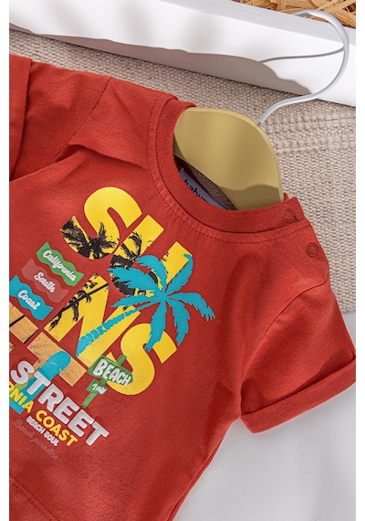 Baby Palmiye Desenli Yazlık Şortlu Erkek Bebek Takım 001