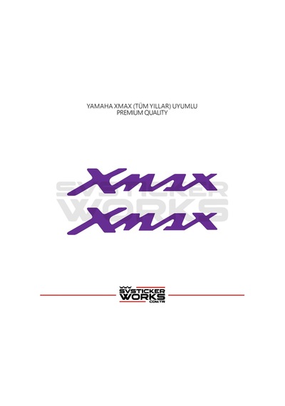 Yamaha Xmax Yazılı Sticker Yan Grenaj Yazı Çift Sticker Diğer