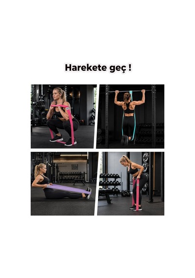 Fitness Direnç Bandı 3 Lü Set - Kas Geliştirme Pilates Egzersiz Bandı - Dokuma Kumaş Direnç Lastiği Çok Renkli
