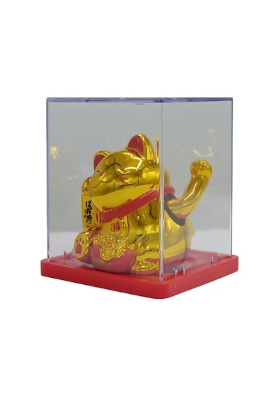 Maneki Neko El Sallayan Mini Şans Kedisi Gold Solar Güneş Enerjili 5x5cm Y7gld07