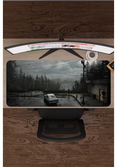 Silent Hill Kaymaz Dikişli Kauçuk Oyuncu Mousepad V5 - 90x40 Xxl Gaming Mouse Pad Fare Altlığı