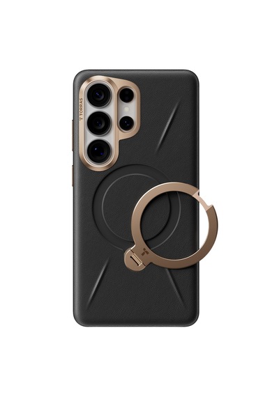 Torras Samsung Galaxy Uyumlu S26 Ultra O Stand Spin Vegskin Serisi Magsafe Kılıf Siyah