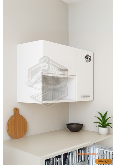 Tamamı Mdf Çok Amaçlı Açık Raflı Üst Dolap Mutfak/banyo/salon/ofi