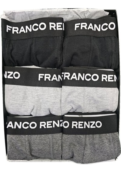 Franco Renzo Erkek 6'lı Lüx Kutulu Pamuklu Ve Likralı Boxer Siyah - Gri - Antrasit Franco Renzo Erkek 6'lı Lüx Kutulu Pamuklu Ve Likralı Boxer Siyah - Gri - Antrasit