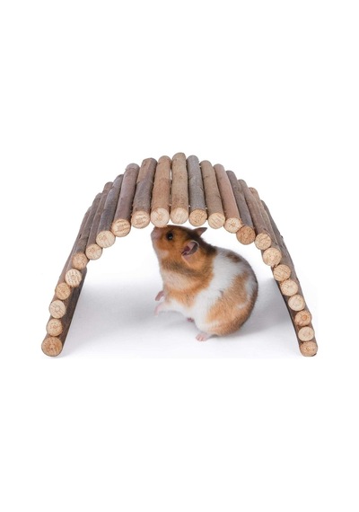 Hamster Fare Sıçan Kuşlar Için Eğlenceli Ahşap Merdiven Köprü