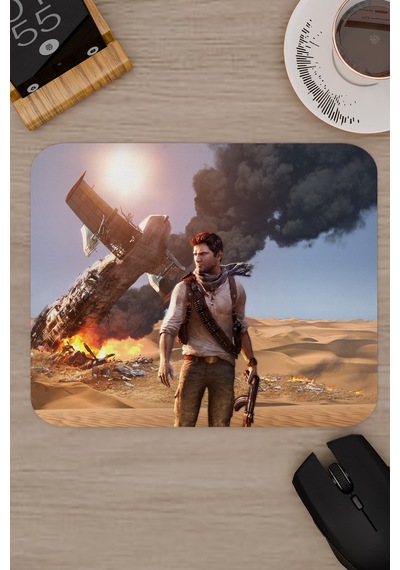 Uncharted Kaymaz Dikişli Kauçuk Oyuncu Mousepad V1 - 22x18 Gaming Mouse Pad Fare Altlığı
