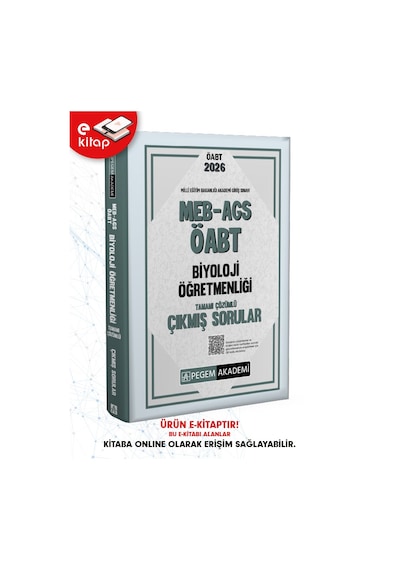 2026 Meb-ags Öabt Biyoloji Öğretmenliği Tamamı Çözümlü Çıkmış Sorular E-kitap