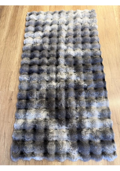 Hoom Rugs Rabbit 420 Multi Gri Çift Renkli Peluş Halı Çok Renkli
