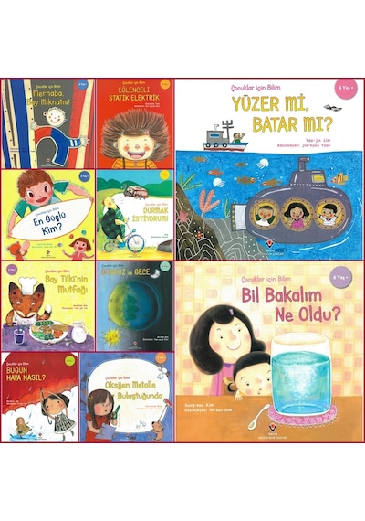 Tübitak Çocuklar için Popüler Bilim 6+ Yaş 10 Kitap  Set-1