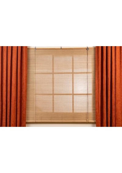 Olympos Ahşap Bambu Stor Perde 120 X 180 Çok Renkli