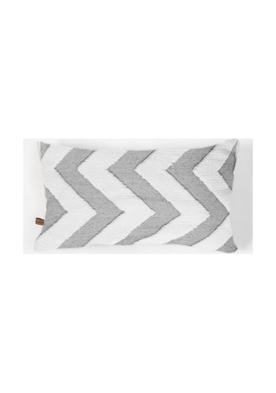 Ayrex Bohem Özel Tasarım Punch Panç Desen Dekoratif Dikdörtgen Kırlent Kılıfı 28x50 Cm Line Gri Genel