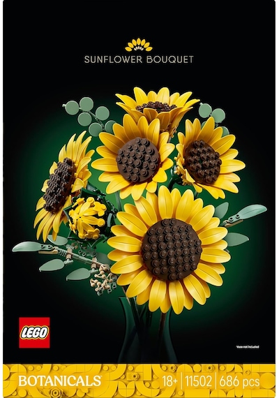 Lego Botanicals Ayçiçeği Buketi 11502 - Yetişkinler İçin Çeşitli Gelişim Aşamalarında 6 Ayçiçeği İçeren D Çok Renkli