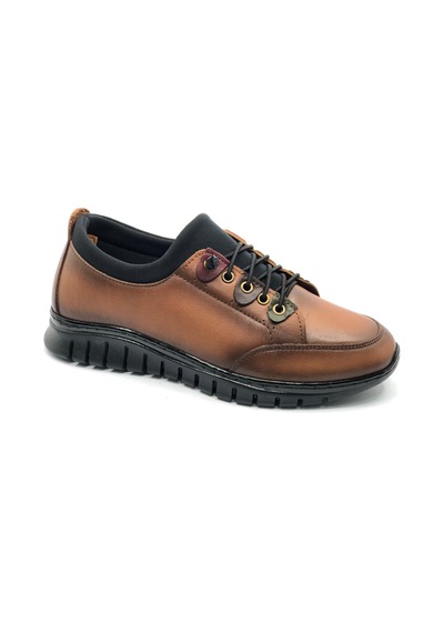 Alfalotti 84165 Hakiki Deri Ortopedik Kadın Casual Ayakkabı Taba