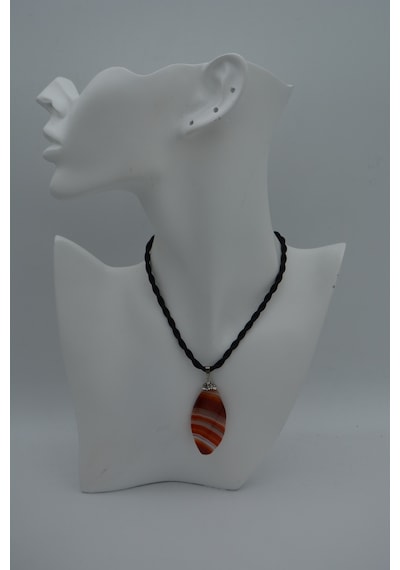 Stoneage Dantelli Akik Kolye N11.38766 Gümüş