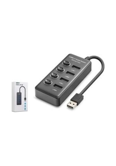 Hadron Hdx7048 Usb Hub 2.0 480mbps 4x Usb-a 4 Port Switch Li Çoklayıcı Siyah Kdo