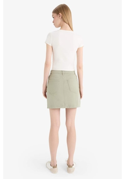 DeFacto Coool Normal Bel Gabardin Mini Etek E5346AX25SPGN497 Yeşil