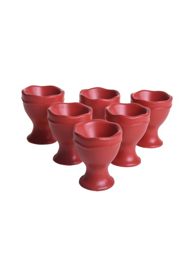 Keramika Mat Kırmızı Juliet Yumurtalık 7 Cm 6 Adet