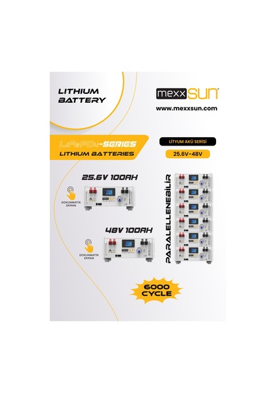 Mexxsun 25,6v 100ah Ekranlı Lityum Akü