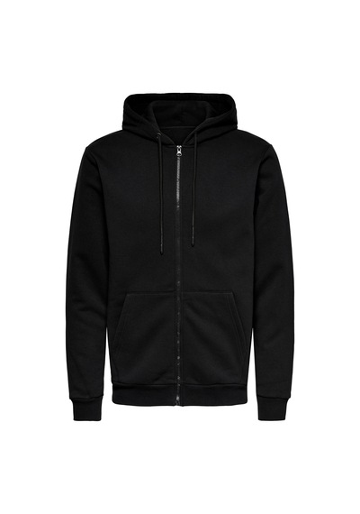 Only & Sons Ceres Life Zip Thr Hoodie Sweat Noos Erkek Siyah Swea Siyah