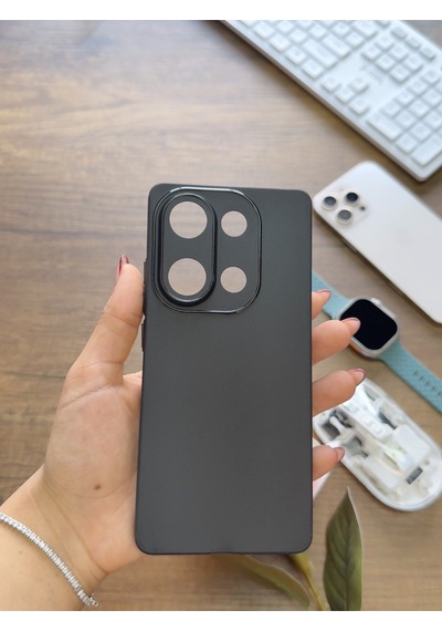 Redmi Note 13 Pro 4g Uyumlu Süper İnce Mat Ultra Thin Silikon Kılıf Siyah