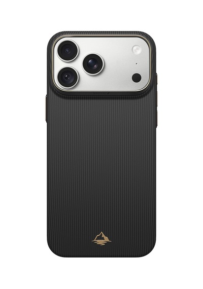 İphone 18 Pro Uyumlu Kılıf M-safe Şarj Özellikli Raptic Aramid Skin Reynis Serisi Karbon Kapak Siyah
