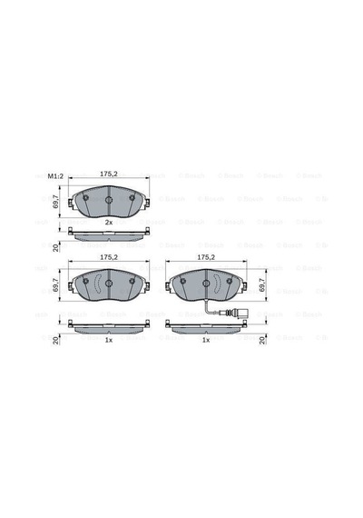 BOSCH 986424285 Disk Balata Bp2270