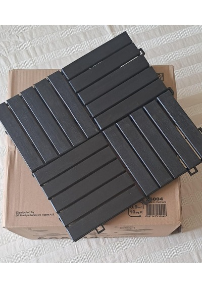 Akasya Ahşap Yer Karosu, Espresso 30x30 Cm, 10'lu Paket, 0.9 M² Yer Kaplama