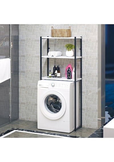 Çamaşır Makinası Üstü Düzenleyici Raf Beyaz 3 Raflı Banyo Düzenleyici Beyaz Çamaşır Makinası Üstü Düzenleyici Raf Beyaz 3 Raflı Banyo Düzenleyici Beyaz