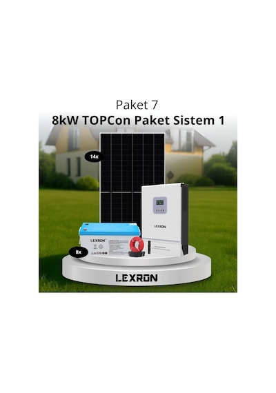 8kw Jel Akülü Solar Paket Sistem 1 Paket 7