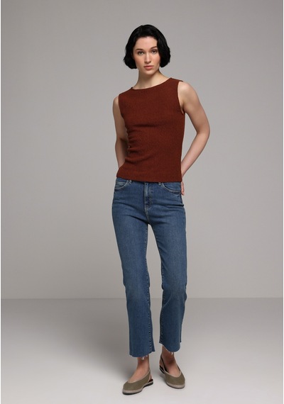 Colin's Colins Slim Fit Kolsuz Kadın Kahverengi Atlet Cl1078620 Q1.v2 Cor Cinnamon