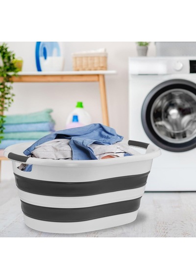Pazar Kapısı Katlanabilir Silikon Akordiyon Çamaşır Sepeti Sele 27 L 27 Litre Diğer