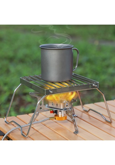 Kamp Ve Yürüyüş Aksesuarı İçin Katlanabilir Bacaklı Kamp Izgarası Mini Barbekü Izgarası