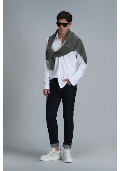 Lufian Jack Smart Jean Erkek Pantolon Slim Fit Mavi Mavi 111200150100300 Mavi
