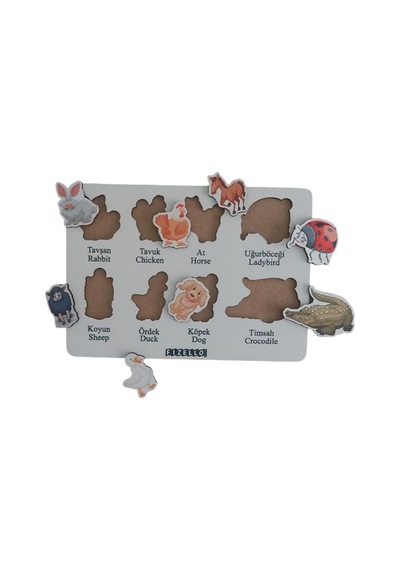 Hayvanlar Bul Tak Eğitici Öğretici Puzzle & Yapboz Bebek Çocuk Oyuncak