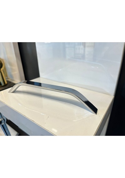 Şahin Metal Kulp 192mm Krom Dolap Kapak Modern Tv Ünite Çekmece Mobilya Komidin Vestiyer Krom