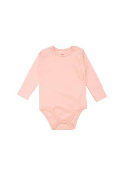Bebegen Unisex Yuvarlak Yaka Somon Düz Çıtçıtlı Body Zıbın Çok Renkli