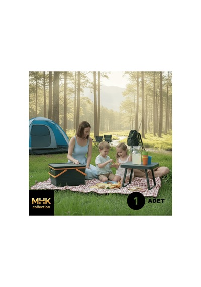 Çok Amaçlı Katlanır Kamp/piknik Sepeti Ve Masa Seti Yeşil-truncu