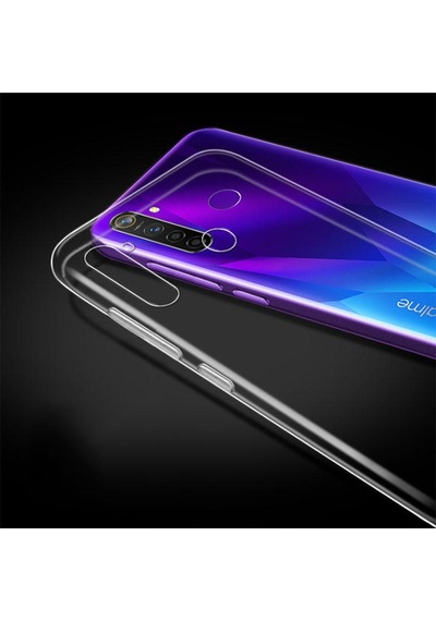 Rba Aksesuar Realme 5 Pro Kılıf Rba Süper Silikon Kapak - Renksiz Çok Renkli